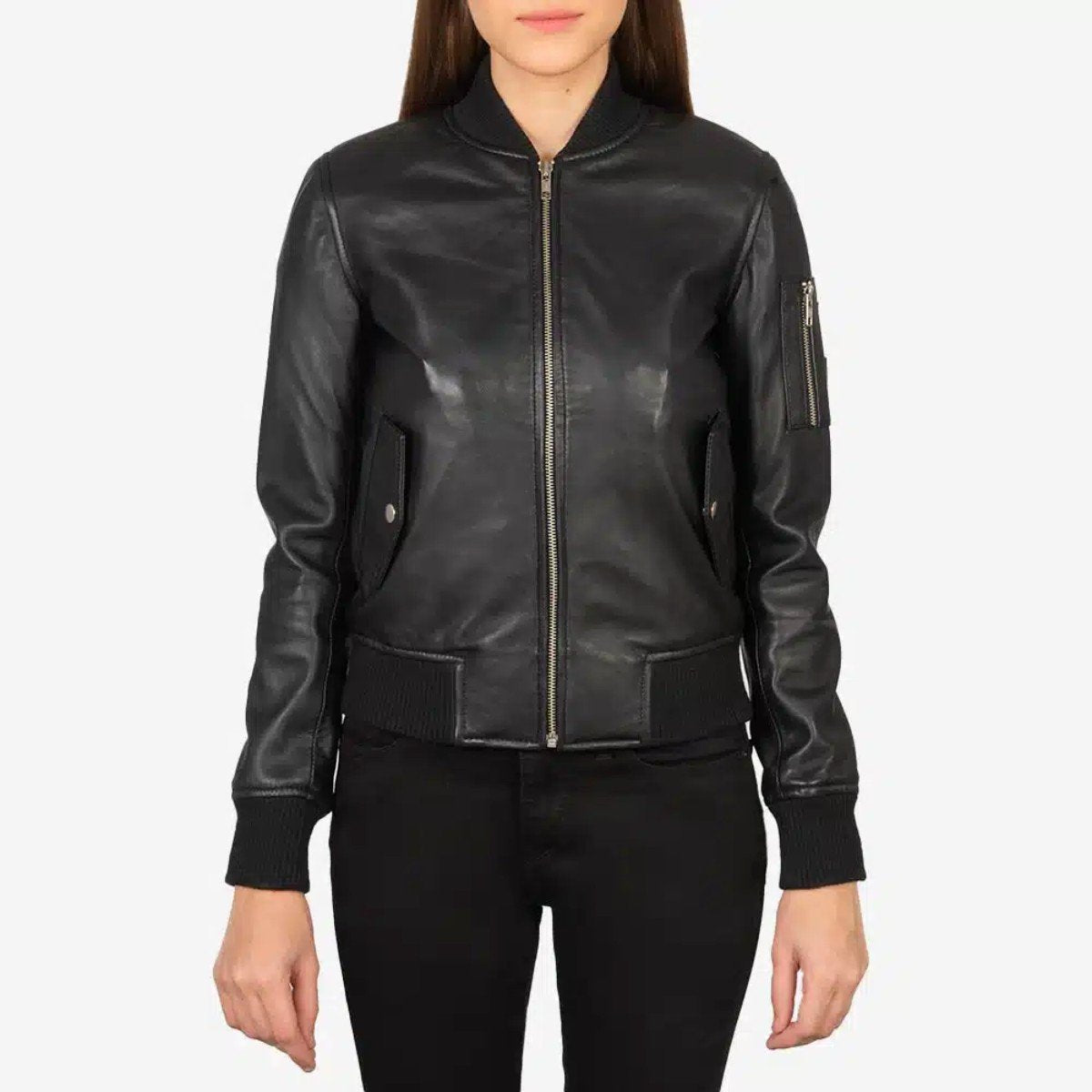 Ava MA-1 Suede Bomber Jacket
