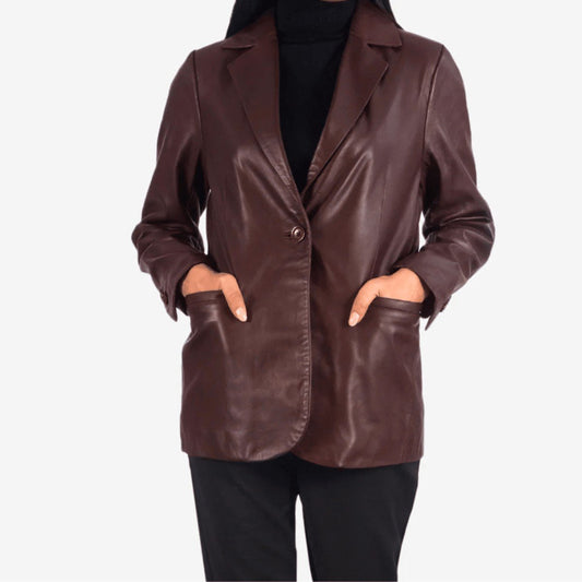 Norma Leather Blazer