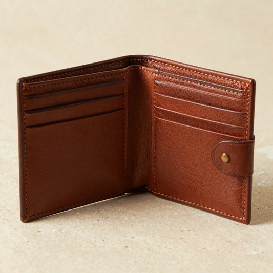 Espresso Grain Bifold Wallet