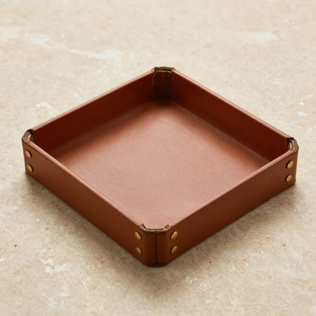 Artisanal Leather Valet Tray