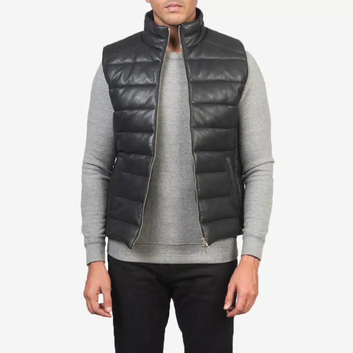 Reeves Leather Puffer Vest