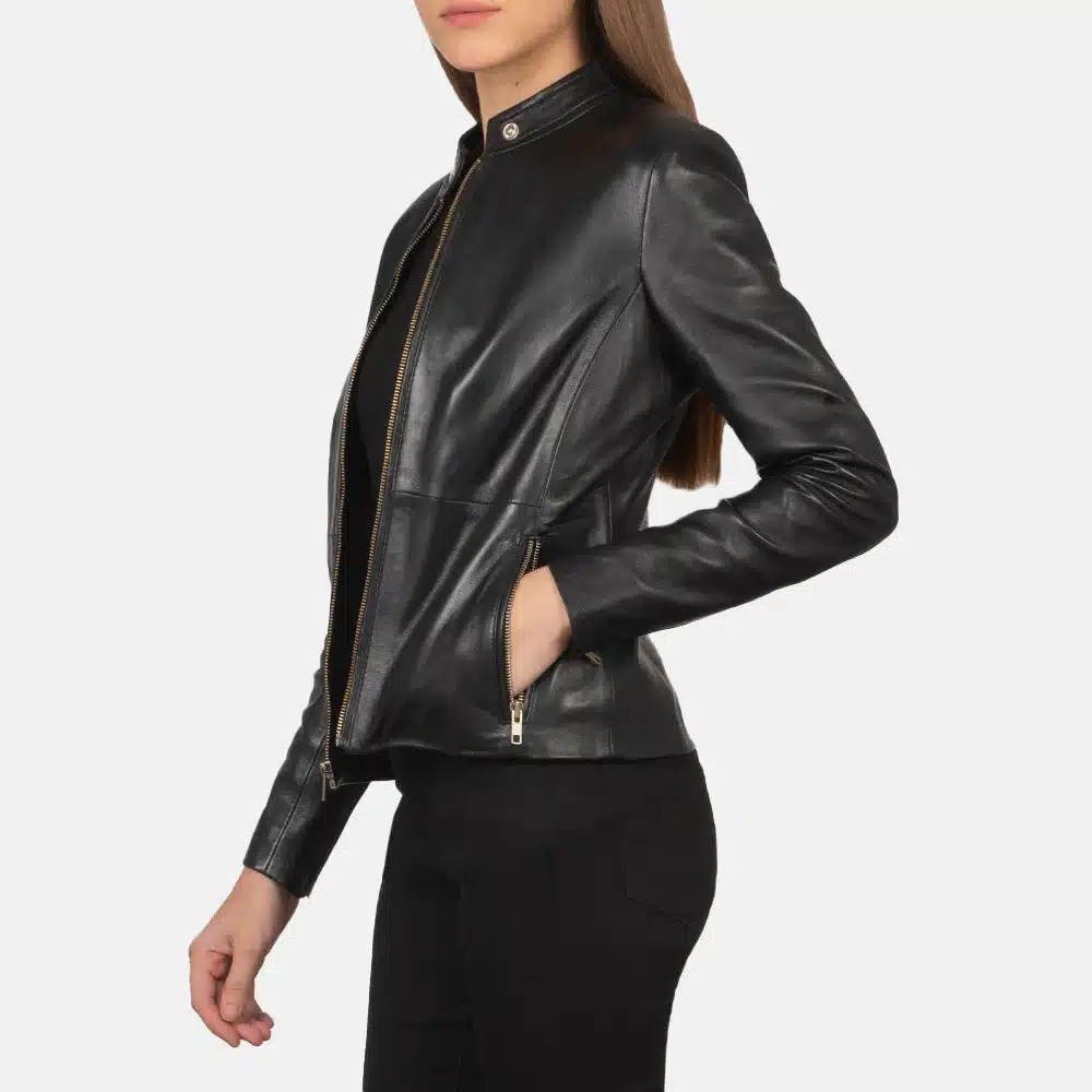 Rave Leather Biker Jacket - Image 5