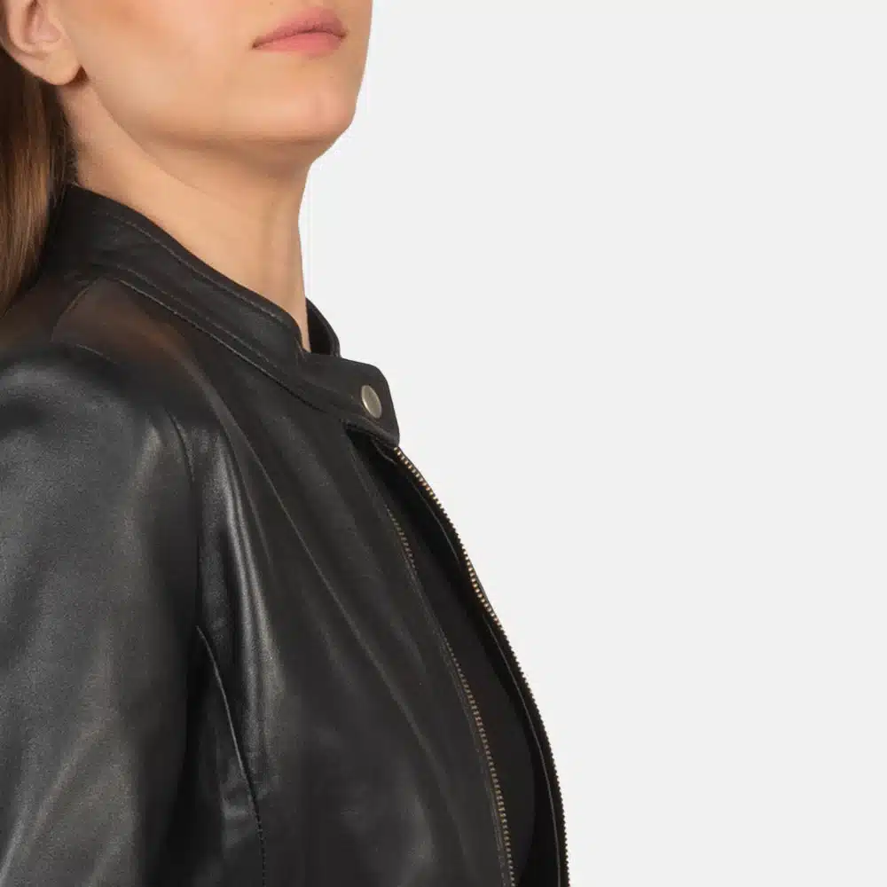 Rave Leather Biker Jacket - Image 2