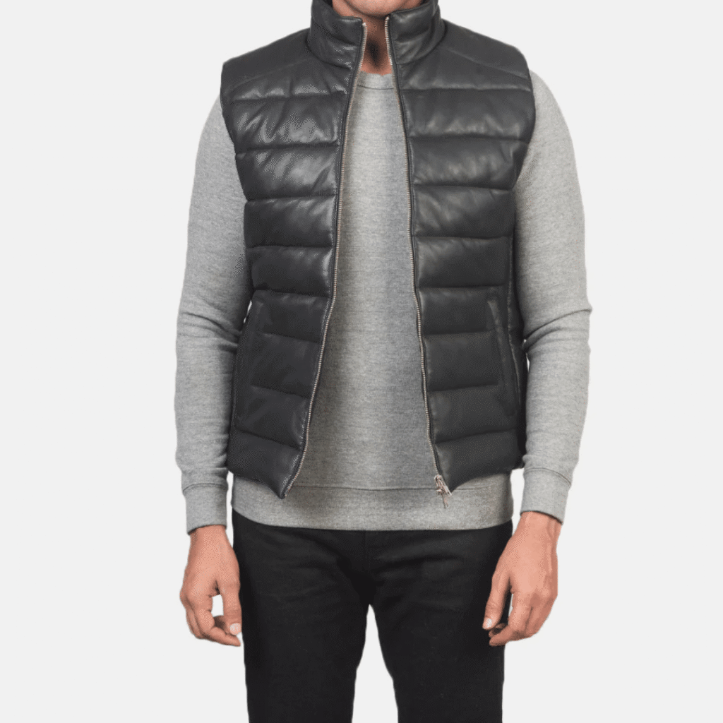 Reeves Leather Puffer Vest
