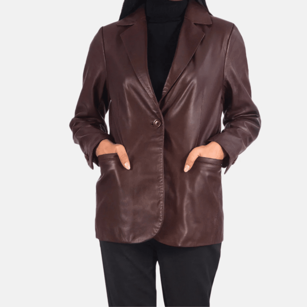 Norma Leather Blazer