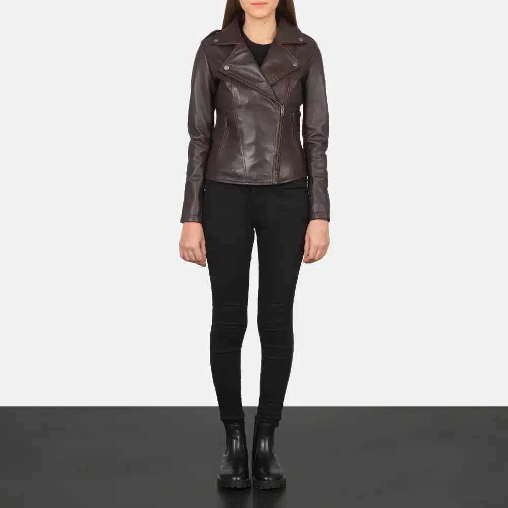 Flashback Leather Biker Jacket - Image 4