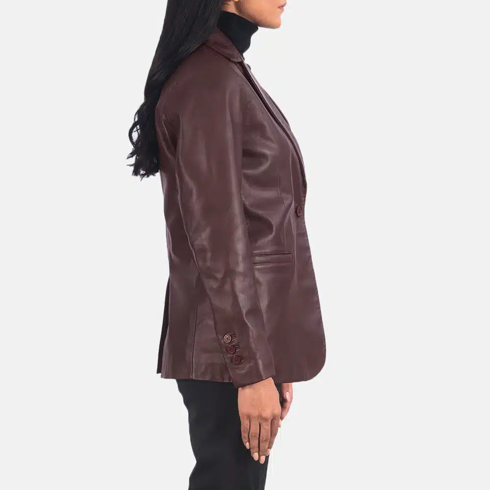 Norma Leather Blazer - Image 3